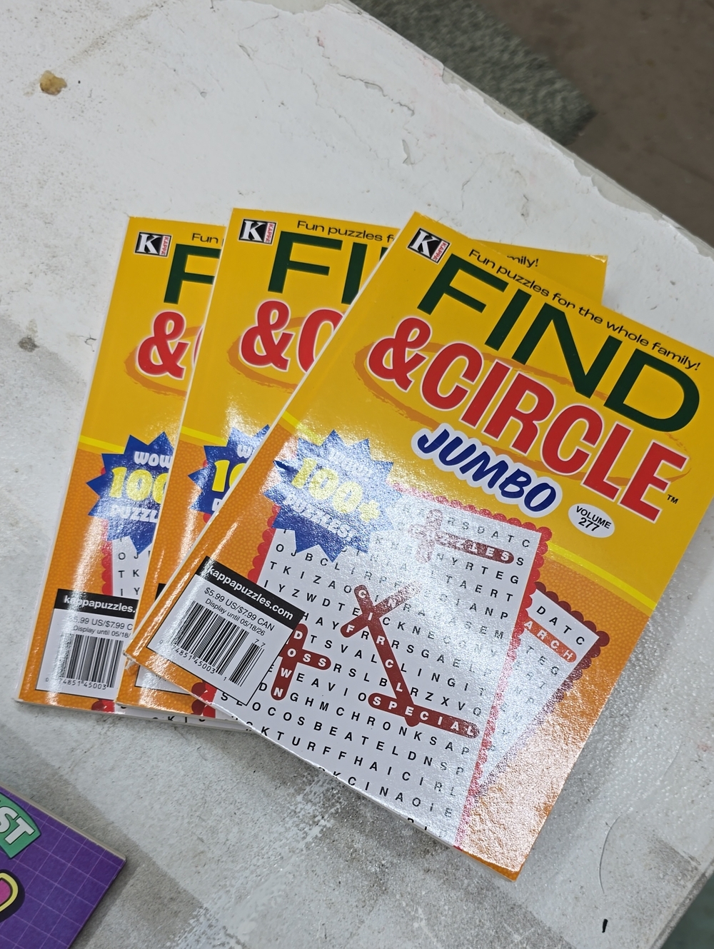 Kappa FIND & CIRCLE Jumbo Puzzle Book - Yellow, Red, Green, Blue